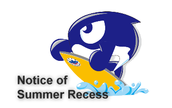 Featured image for “Notice of Summer Recess”